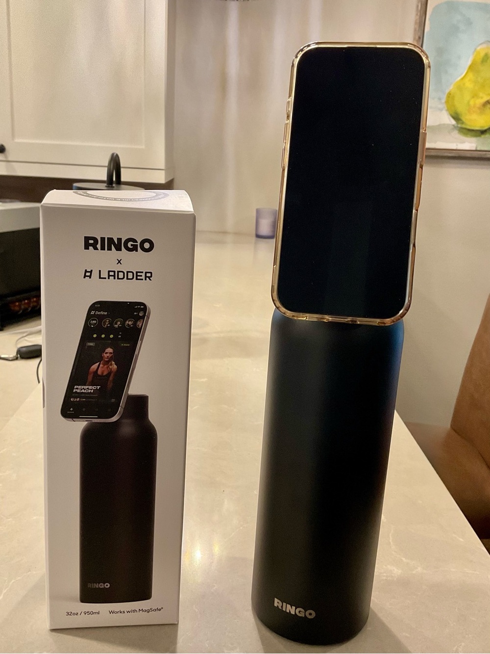 Ringo x Ladder Magnetic Bottle Stand & MagSafe Phone Mount - Black NIB
